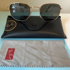 Hexagonal flat lenses Ray Ban Glasses. Unisex